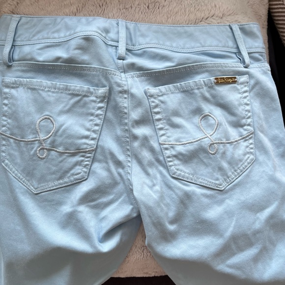 Lily Pulitzer Worth Skinny Pant Light Blue Size 4 - Picture 7 of 10